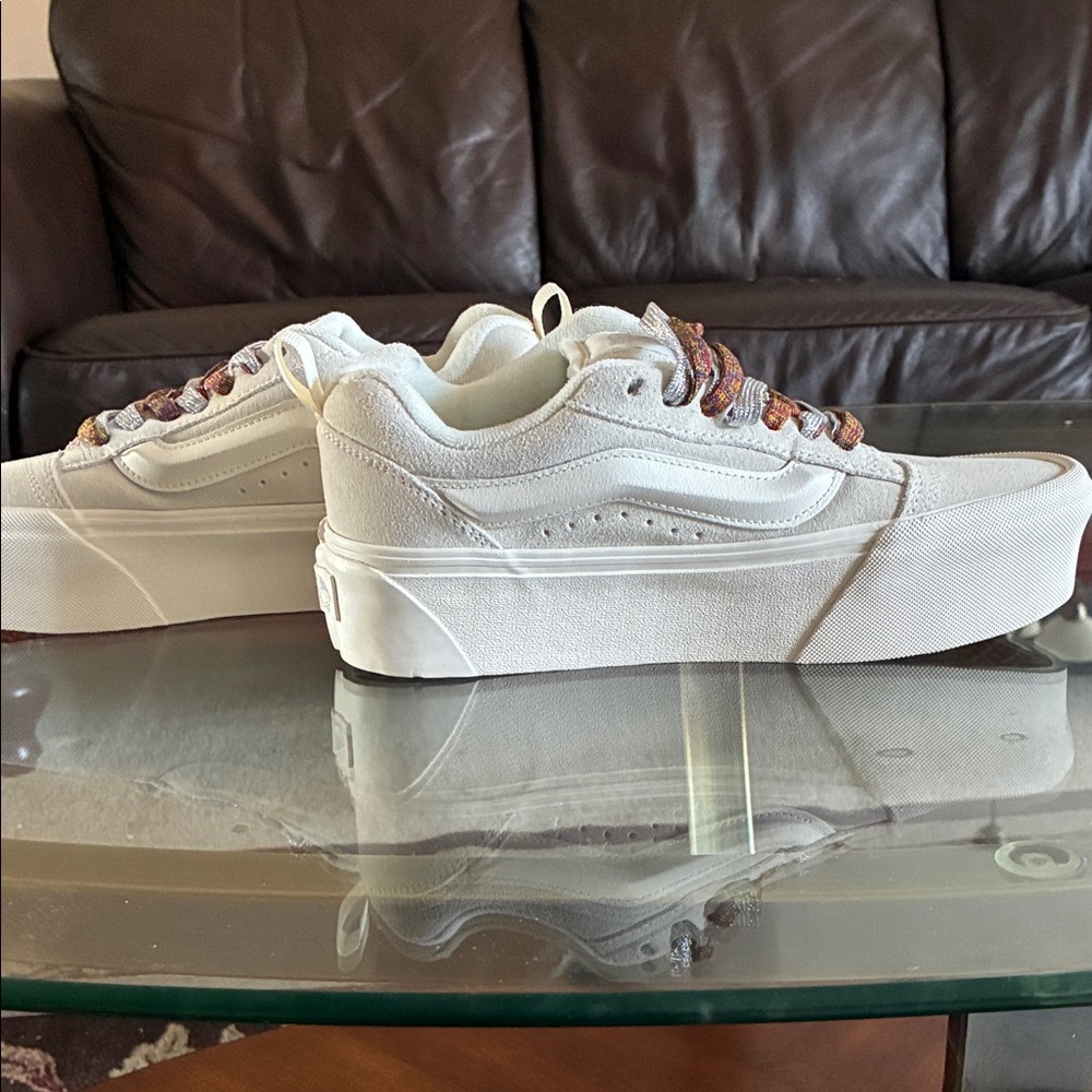 Vans Cream Platform Sneakers Brand New